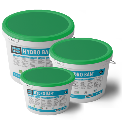 La photo montre les différents pots de Hydro Ban.