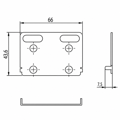 Raccord Latéral Pour Lambourde Aluminium